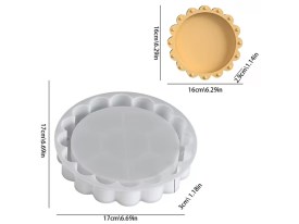Molde silicona bandeja bordes petalos